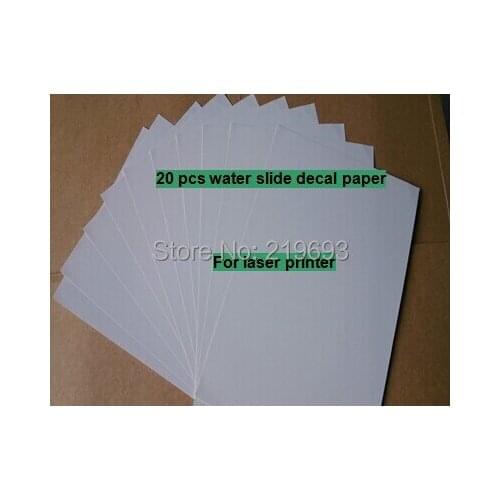 LR-cheaplaser-clear-20 for glass (20 pcs/lot) A4 clear/transparent water transfer printing paper laser water slide decal paper