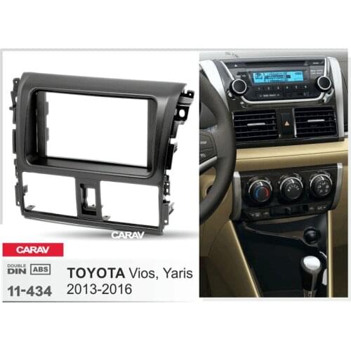CARAV 11-434 Top Quality Radio Fascia for TOYOTA Vios, Yaris 2013+ Stereo Fascia Dash CD Trim Installation Kit