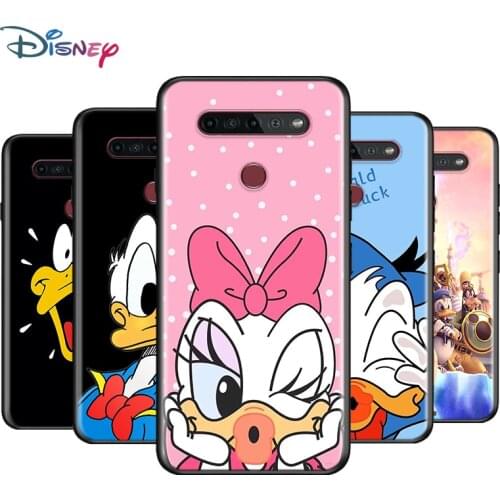 Black Soft Cartoon Donald Duck For LG K92 K62 K52 K42 K31 K22 K71 K61 K51S K41S K30 K20 G8 G8S G8X ThinQ Phone Case