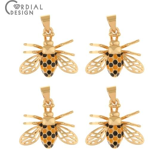 Cordial Design 30Pcs 23*25MM CZ Pendant/Necklace Making/Jewelry Findings & Components/DIY Charms/Jewelry Accessories/Hand Made