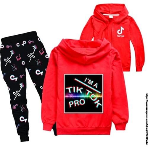 Kids Girls Coat+Pants Suit Cartoon Tik Tok Children Clothing Sweatshirts Casual Princess Fashion Clothign Set