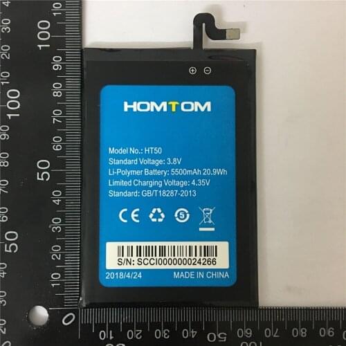 For HOMTOM HT50 battery 5500mAh Mobile phone battery High-quality Long standby time Test normal use before shipment