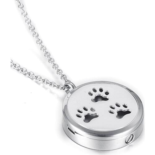 IJD5001 Functions Perfume Locket Cremation Jewelry For Pet Dog /Cat Ashes Memorial Keepsake Urns Pendant Necklace Pads As Gift