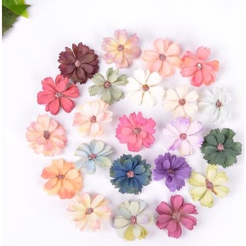 20pcs/lot Artificial Flower Silk Rose Head For Wedding Home Party Decoration DIY Garland Scrapbook Shoes Hat Rosa Flower