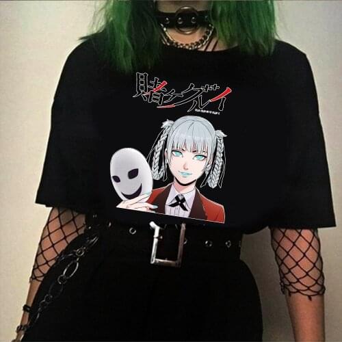 Kirari Momobami Shirt Anime Kakegurui T Shirt Men/women Short Sleeved Casual Tee Tops
