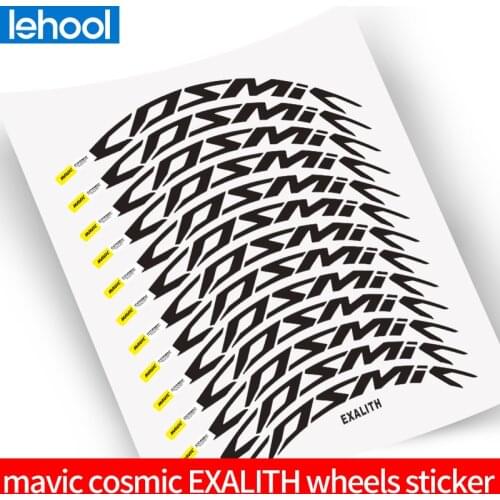 Road bike bicycle two wheels set rim stickers for mavic cosmic Pro carbon EXALITH 40C 40/50 mm rim decals free shipping