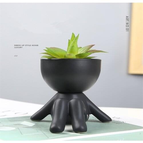 Nordic Style Succulent Plant Pots personality creative ceramic ornaments office light luxury simple crafts small people