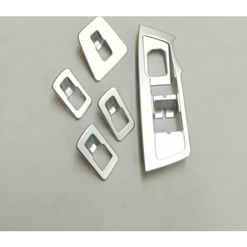 ABS Chrome Interior Door Window Switch Cover window switch penal Door Window Switch Cover Trims For VW Tiguan L 2017