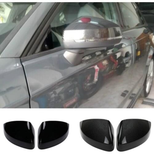 Black Side Mirror Cap Covers for Audi A3 S3 8V RS3 2013 2014 2015 2016 2018 2017 2019 Replace (Glossy Pearl Black)