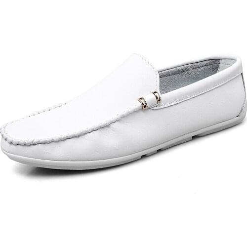 Loafers Men Leather Shoes Fashion Drive Shoes Man Moccasins Comfy Slip-On Cowboy Botas Shoes Italian Shoes Casual Flats Footwear