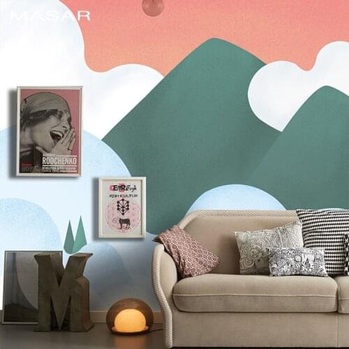 MASAR Chinese mythology painting cartoon mural childrens room custom wallpaper bedside background wall paper Yunzhongshan
