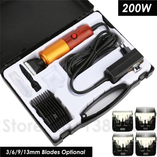 200W Professional Pet Trimmer Scissors Rabbits Dog Shaver Horse Grooming Electric Hair Clipper Stepless Speed Regulation Box