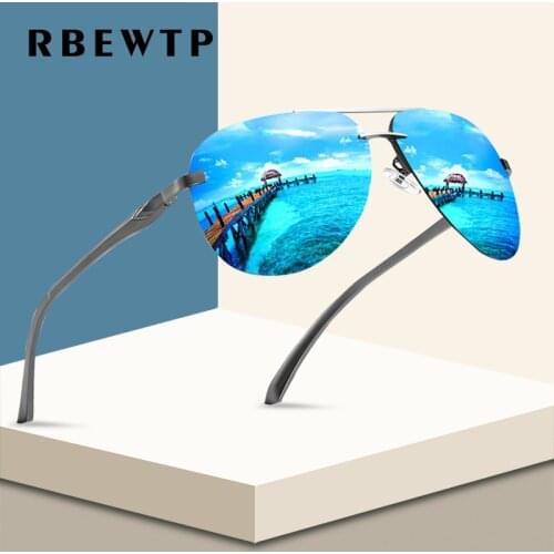 RBEWTP Classic Alloy Frame Driver Men Sunglasses Polarized Coating Mirror Frame Eyewear aviation Sun Glasses For Women A143