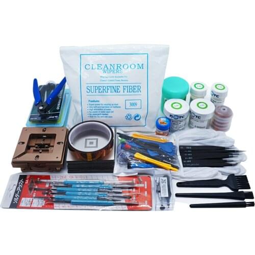 80mm 90mm Aluminium alloy BGA Reballing Station Reball Kit Magnetism Lock 341pcs Universal Stencil 250K BGA Lead solder ball