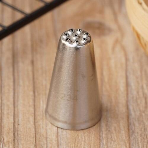 #234 Multi-Open Nozzle Tip Stainless Steel Icing Piping Tips Cake Cream Decorating Mouth For Grass Cupcake Mont blanc Cup Cake