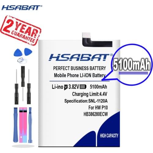 New Arrival [ HSABAT ] 5100mAh HB386280ECW Replacement Battery for Huawei Ascend P10 honor 9