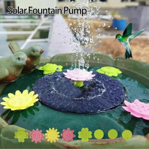 New Type Creative 9 Nozzle Solar Floating Water Feature Pump Lotus Fountain Pond Pool Bird Bath High Quality Lotus Nozzle Pump