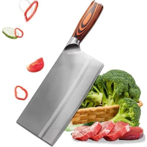 7" Slicing Kitchen Knife Stainless Steel Professional Chinese Cleaver Chopping Meat Vegetables Fishing Fillet Chef Knife