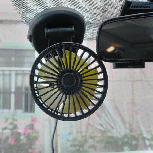 Car Single-Head Summer Fan Car Single-Head Fan Rotating Cooling Fan Rotary ABS Cooling Fan For Car Interior Decoration