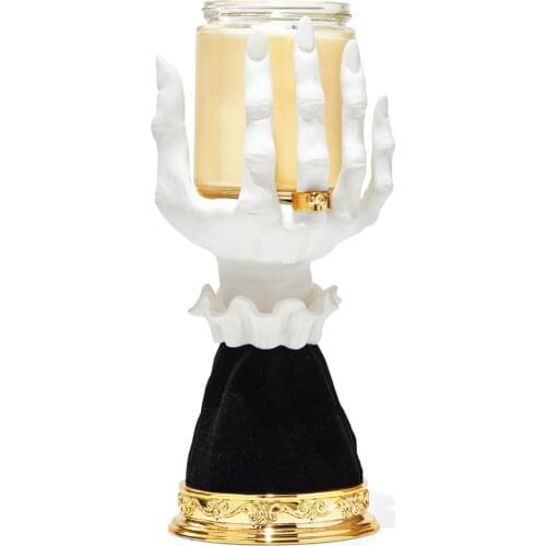 Halloween Candle Holder Candlestick Resin Candle Utensils Horror Decor Witch Hand Stand Single Wick Halloween Decorations Home