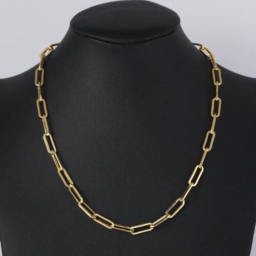 Simple gold-plated splicing chain bare chain necklace