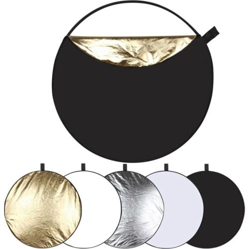 PULUZ Photography Reflector 60cm/ 80cm/110cm 5 in 1 Folding Photographic Reflector Board for Photography