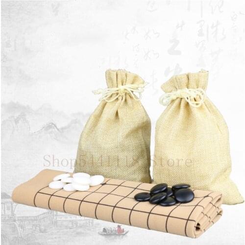 Go Chess 360 Pcs/Set Chessman Diameter 2.2cm PU Chessboard Cloth Bag Chinese Old Game of Go Weiqi Toy Gift