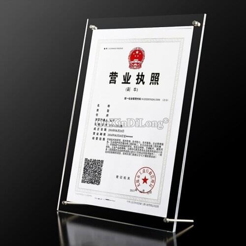 1Set High-End Fashion Acrylic Photo Frame Product Price Tag Display Stand Transparent Screws Advertising Picture Frames GF530