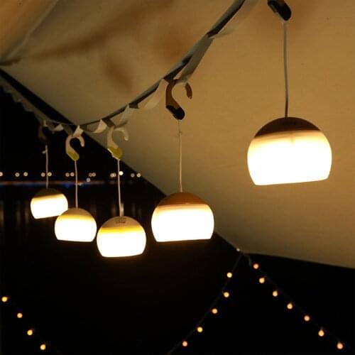 USB Charging Port Camping Lights Outdoor Portable Emergency Light With Hook Lllumination LED Lamps Three-step Brightness