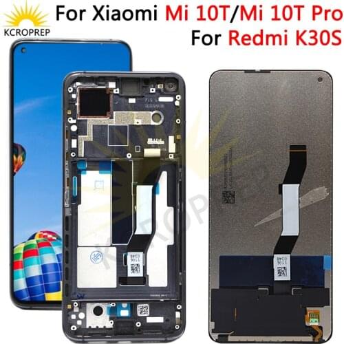 6.67" For Redmi k30s LCD Touch Screen Display Digitizer M2007J3SC Assambly For Xiaomi Mi 10T 5G LCD For Xiaomi Mi 10T Pro LCD