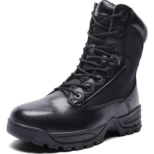 Winter Military Tactical Army Boots Waterproof Leather Combat Boot Outdoor Hunting Trekking Camping Mountaineering Men Work Shoe
