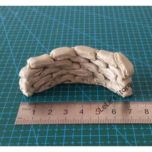 1/35 Resin Model Sandbag wall C 7.5*2.5CM Arc Scenario Scenario Accessories