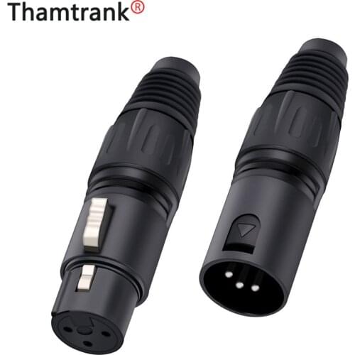10pcs/lot 3 Pin XLR Male Plug Metal Shell Gold Plated 3 Pole XLR Plug Jack Microphone MIC Cable Wire Connector Wholesales