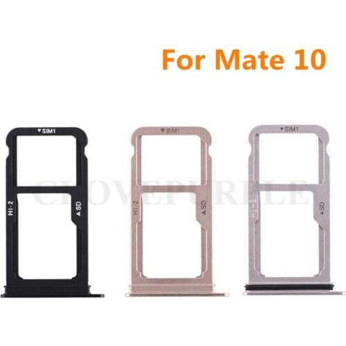 10pcs/lot Nano SIM Card Tray Holder Adapters +SD Card Holder for Huawei Mate 10 Mate10