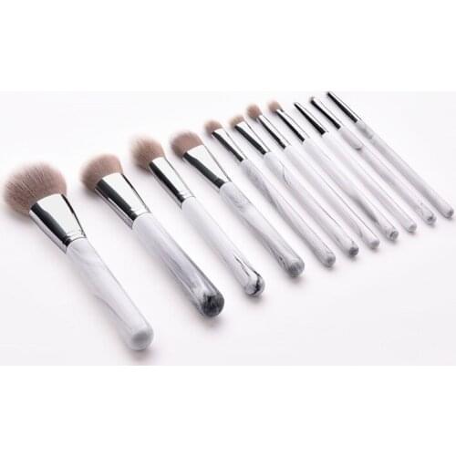 11PCS Makeup Brush Set Nylon High-end Fashion Landscape Rural Powder Painting Eyeshadow Concealer Make Up Brushes Tools T11014
