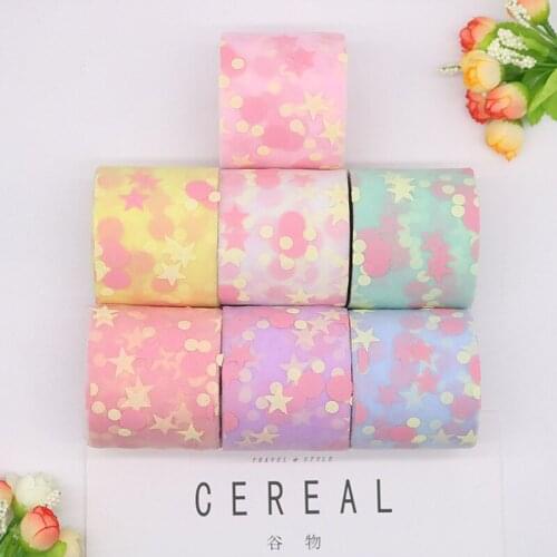 25 Yards 6cm Wide Offset Printing Tulle Fabric Mesh Roll DIY Hairpin Accessories Crafts Birthday Wedding Carnival Party Supply