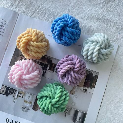 3D Woolen Ball Magic Ball Candle Silicone Mold Mousse Cake Mold Handmade Soy Candles Making Aroma Wax Soap Molds Cake Decorating