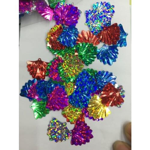 40g/lot 20mm Shell Fan Shape Laser Colors Loose Sequins Paillette Sewing Wedding Craft Decoration Scrapbook Multicolors Confetti
