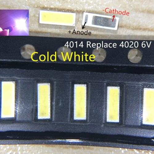 50PCS FOR SEOUL 4014 SMD LED Beads Cold white 1W 6V 150mA For TV/LCD Backlight LED Backlight High Power RELACE 4020 6v SBHGN2S0E