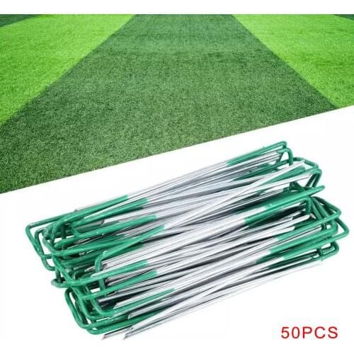 50 PCS U-Type Soil Nails Pens Landscape Staples Tent Stakes Tool