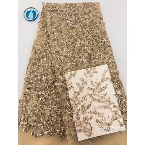 African sequin lace fabric 2021 high quality lace embroidery Nigerian lace fabric for women French lace fabric D3752
