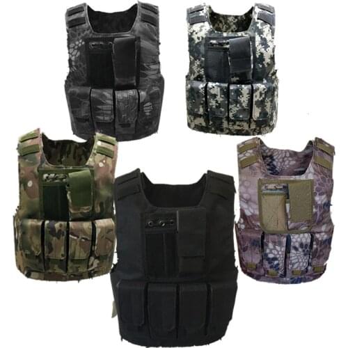 Kids Boys Tactical Vest Camouflage Bulletproof Combat Armor Tops Army Soldier Equipment Special Forces Military Uniform