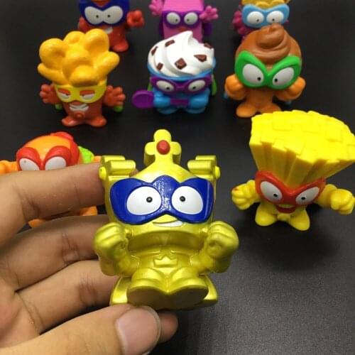 5pcs 5-7cm Original Superzings Rare Gold Kactor Silver Action Figures Super Zings Collection Toys for Kids Surprise Gift