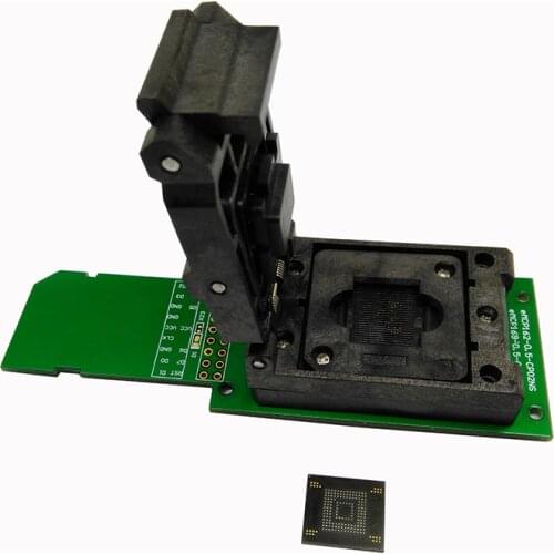 EMMC test adapter with SD Interface,Clamshell Structure,14*18mm,for BGA153 and BGA169 test socket,for data recovery