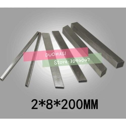 HRC60 2*8*200mm High-speed steel Sharp steel STEEL BILLETS blade Flat HSS Turning tool DIY knife material, Lathe tool