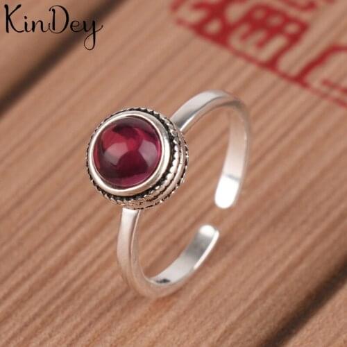 New Trendy Personality Punk Red Rings For Women Lady Resizable Size Rings Party Jewelry Charm Gifts 2021