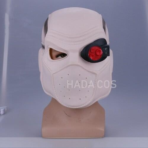 Suicide Cos Squad X Halloween Cosplay Helmet Props Deadshot Cos Costume LED Light Luminous Face Cover