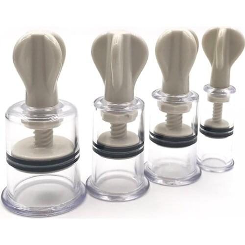 Twist Suction Cupping Cup Nipple Enhancer Massage Vacuum Cans Fetish Plastic Enlarger Suction Enlarger Body Breast Massager Cups
