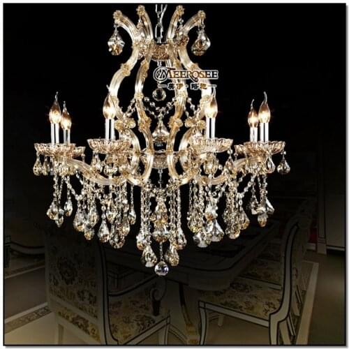Incandescent luminaire suitable for LED Bulb Antique hanging lamp crystal chandelier meerosee chrystal Light fixture for bedroom