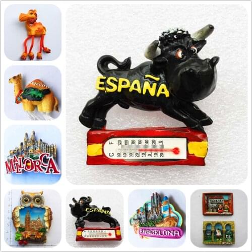 Europe and America Spain scenery Fridge Magnets Tourism Souvenir Refrigerator Magnetic Sticker Collection Handicraft Gift